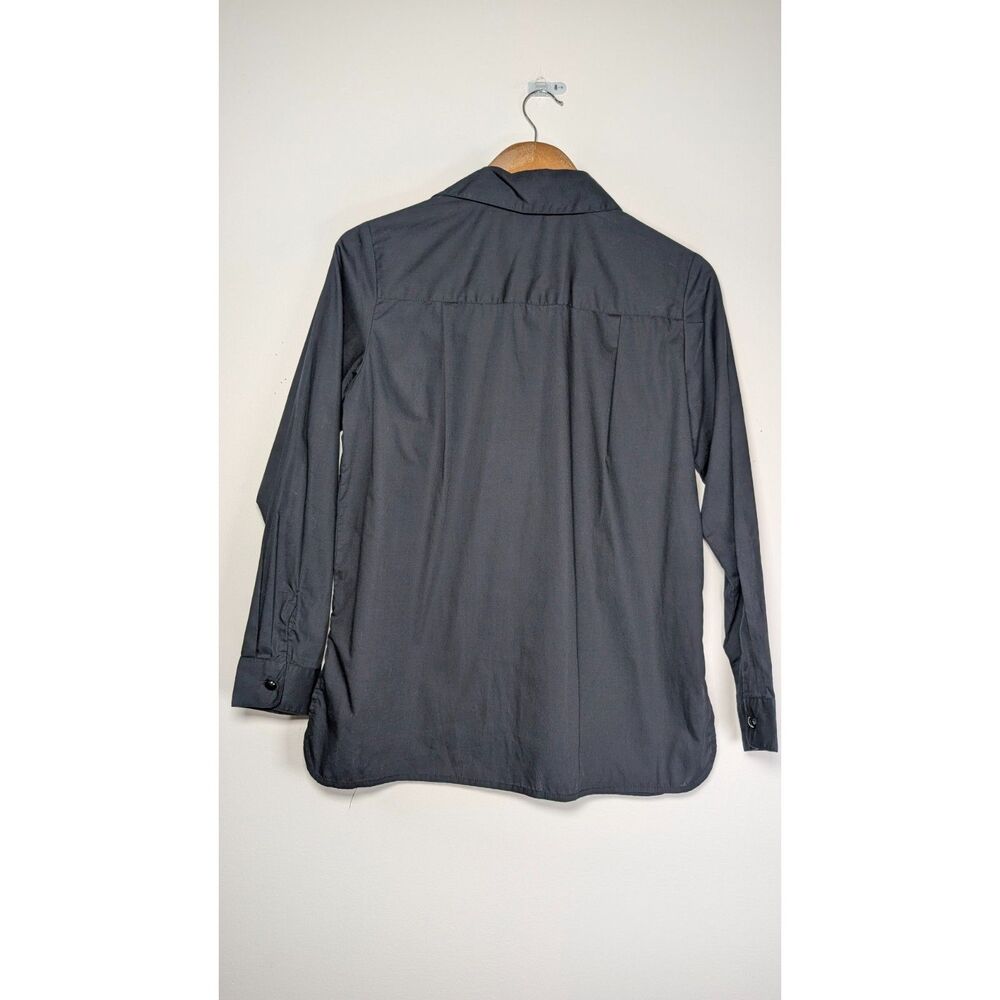 Vintage Bob Mackie Wearable Art Peacock Embroidered Black Button Shirt XS - Picture 5 of 7